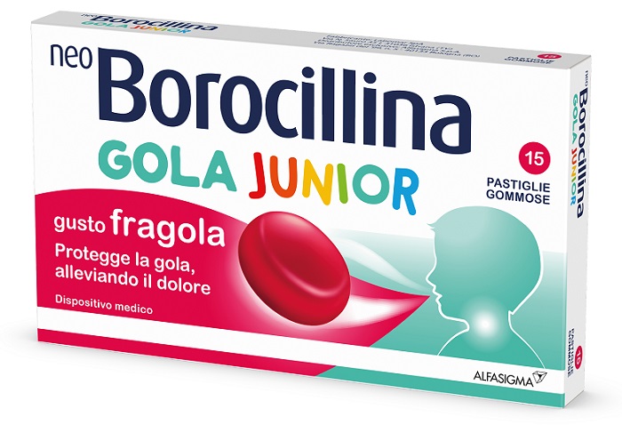 NEOBOROCILLINA GOLA JUNIOR 15 PASTIGLIE GUSTO FRAGOLA - farmasconti.eu