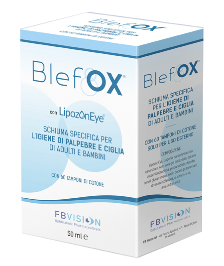BLEFOX SCHIUMA SPECIFICA PER IGIENE PALPEBRE E CIGLIA 50 ML CON EROGATORE + 60 DISCHETTI - farmasconti.eu