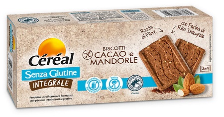 CEREAL SENZA GLUTINE INTEGRALE BISCOTTI CACAO E MANDORLE 150 G - farmasconti.eu
