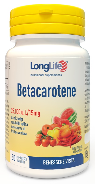 LONGLIFE BETACAROTENE 25000 UI 30 COMPRESSE - farmasconti.eu