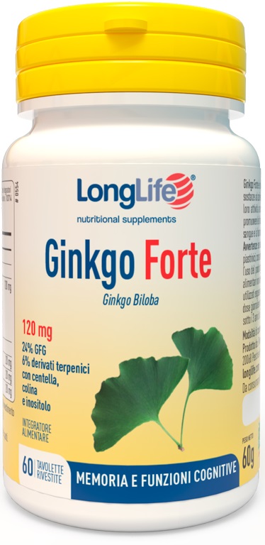 LONGLIFE GINKGO FORTE 60 TAVOLETTE RIVESTITE - farmasconti.eu