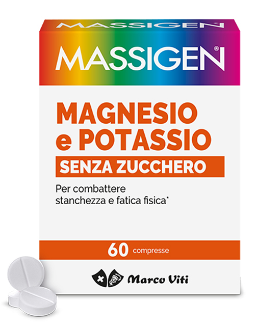 MASSIGEN MAGNESIO POTASSIO SENZA ZUCCHERI 60 COMPRESSE - farmasconti.eu
