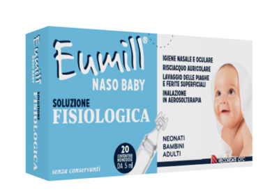 EUMILL NASO BABY SOLUZIONE FISIOLOGICA 20 CONTENITORI MONODOSE 5 ML - farmasconti.eu