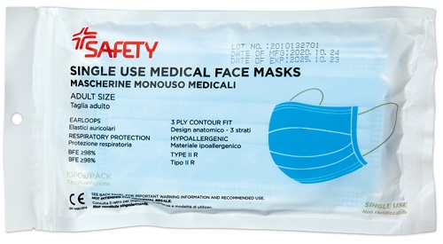 MASCHERINA CHIRURGICA 10 PEZZI - farmasconti.eu