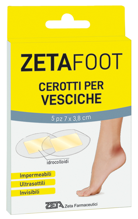 ZETAFOOT CEROTTO IDROCOLLOIDALE VESCICHE 5 PEZZI - farmasconti.eu