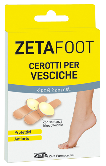 ZETAFOOT CEROTTO IDROCOLLOIDALE VESCICHE 8 PEZZI - farmasconti.eu