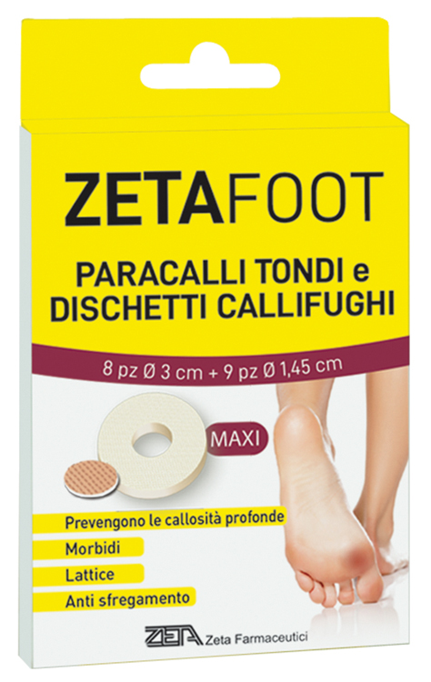 ZETAFOOT PARACALLO TONDO 8 PEZZI + DISCHETTO CALLIFUGO 9 PEZZI - farmasconti.eu