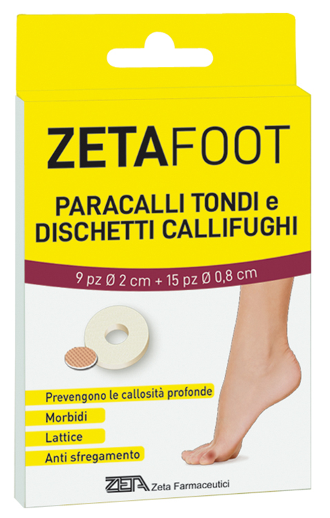 ZETAFOOT PARACALLO TONDO 9 PEZZI + DISCHETTO CALLIFUGO 15 PEZZI - farmasconti.eu