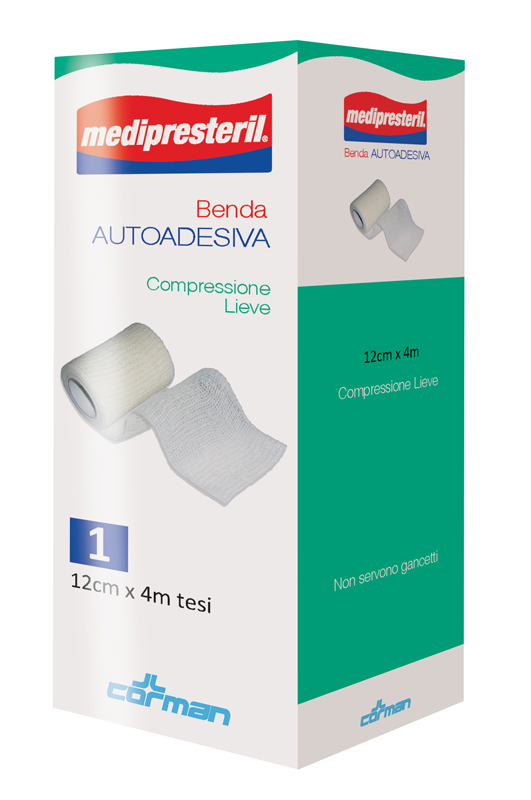 MEDIPRESTERIL BENDA AUTOADESIVA 12X400 CM 1 PEZZO - farmasconti.eu