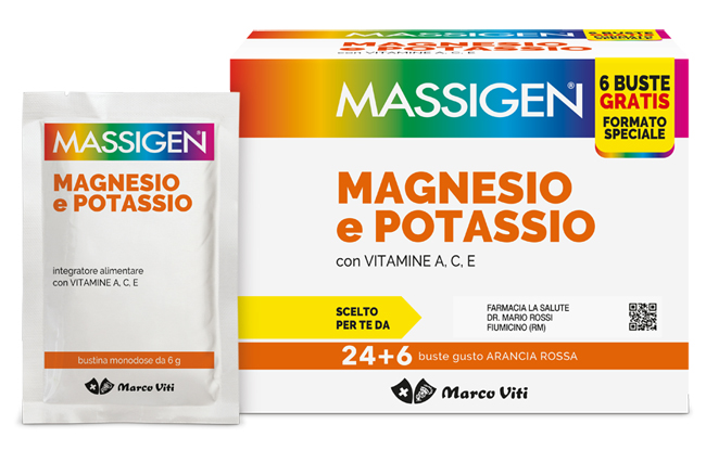 MASSIGEN MAGNESIO POTASSIO 24 BUSTINE + 6 BUSTINE - farmasconti.eu