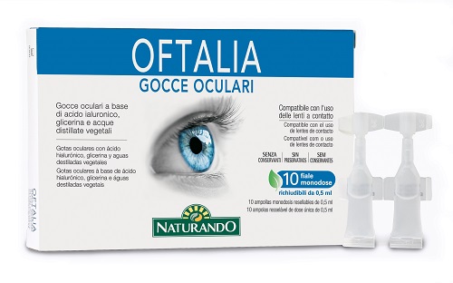 GOCCE OCULARI MONODOSE OFTALIA 2 STRIP DA 5 FIALE DA 0,5 ML - farmasconti.eu