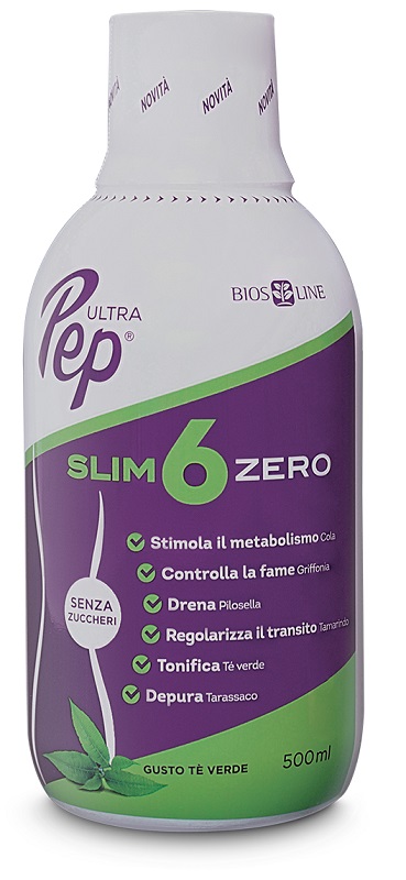 ULTRA PEP SLIM 6 ZERO TE' VERDE 500 ML BIOSLINE - farmasconti.eu