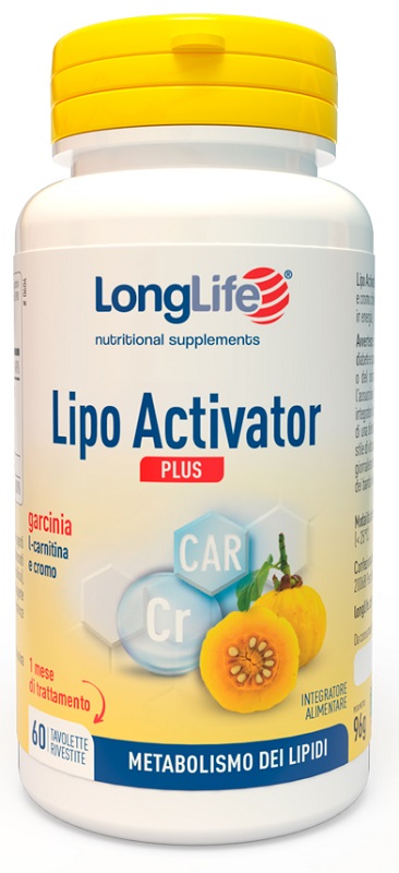 LONGLIFE LIPO ACTIVATOR PLUS 60 TAVOLETTE RIVESTITE DA 1,6 G - farmasconti.eu
