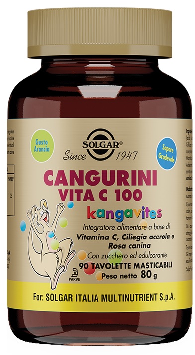 CANGURINI VITA C 100 90 TAVOLETTE MASTICABILI - farmasconti.eu