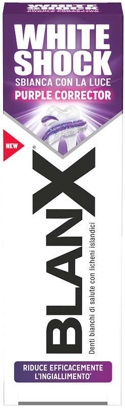 BLANX WHITE SHOCK PURPLE CORRECTOR DENTIFRICIO 75 ML - farmasconti.eu