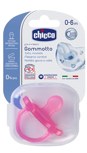CHICCO GOMMOTTO IN SILICONE GIRL 0-6 MESI 1 PEZZO - farmasconti.eu
