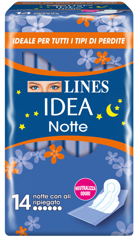 LINES IDEA NOTTE CON ALI RIPIEGATE 14 PEZZI - farmasconti.eu