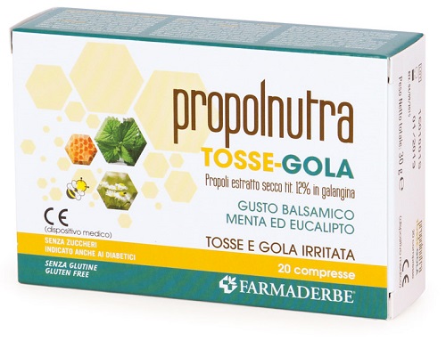 PROPOLNUTRA TOSSE GOLA 20 COMPRESSE MASTICABILI - farmasconti.eu