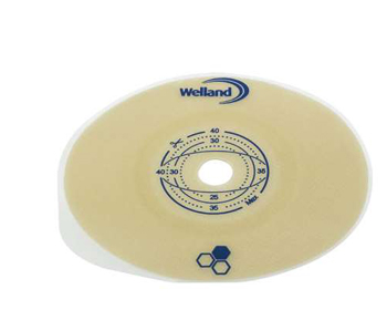 PLACCA PIANA RITAGLIABILE AURUM2 URO PER UROSTOMIA DIAMETRO 13-40 MM FLANGIA 45 MM 5 PEZZI - farmasconti.eu
