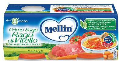 MELLIN PRIMOSUGO RAGU' DI VITELLO 2 VASETTI DA 80 G - farmasconti.eu