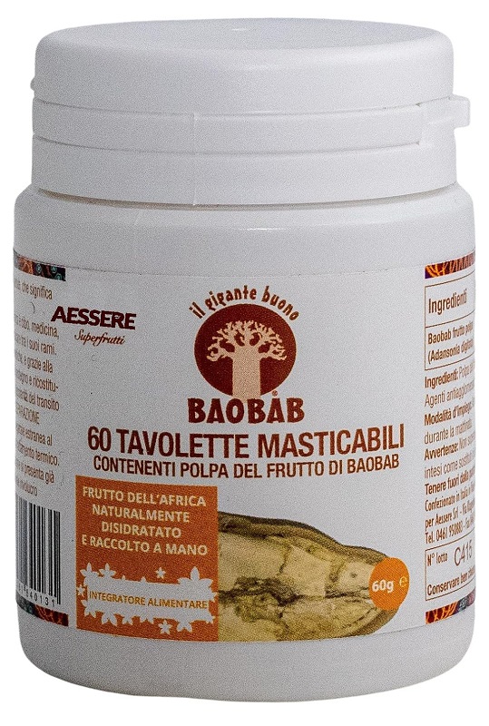 BAOBAB AESSERE 60 TAVOLETTE MASTICABILI - farmasconti.eu