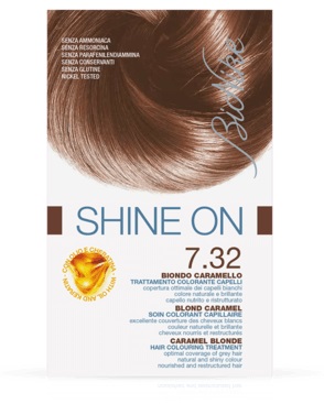 BIONIKE SHINE ON TRATTAMENTO COLORANTE CAPELLI BIONDO CARAMELLO 7.32 - farmasconti.eu