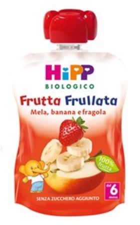 HIPP BIO FRUTTA FRULLATA MELA BANANA FRAGOLA 90 G - farmasconti.eu