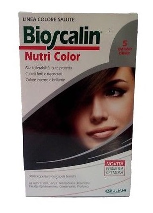 BIOSCALIN NUTRI COLOR 5 CASTANO CHIARO SINCROB 124 ML - farmasconti.eu