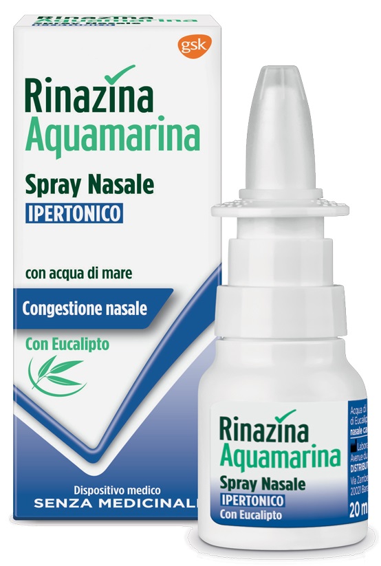 RINAZINA AQUAMARINA SPRAY NASALE IPERTONICO CON EUCALIPTO 20 ML - farmasconti.eu