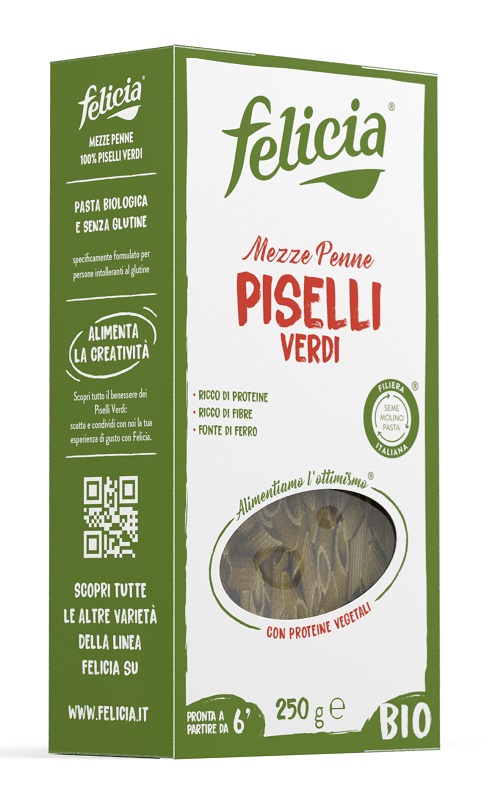 FELICIA BIO MEZZE PENNE PISELLI VERDI 250 G - farmasconti.eu