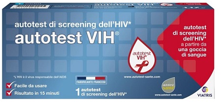 AUTOTEST VIH SCREENING DELL'HIV CONTIENE 1 AUTOTEST + SOLUZIONE + BISTURI + CEROTTO + GARZA + SALVIETTA DISINFETTANTE - farmasconti.eu