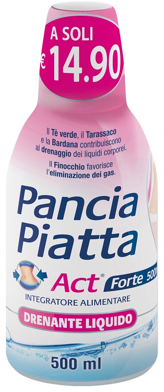 PANCIA PIATTA ACT FORTE DRENANTE LIQUIDO 500 ML - farmasconti.eu