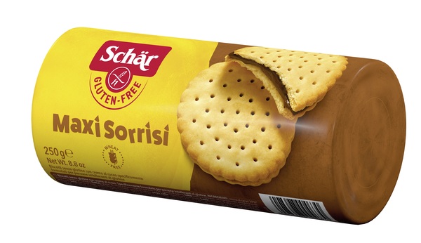 SCHAR MAXI SORRISI BISCOTTI CON CREMA AL CACAO 250 G - farmasconti.eu