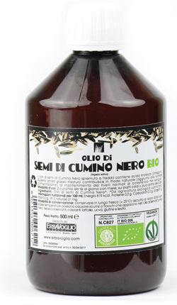 OLIO DI SEMI DI CUMINO NERO BIO 500 ML - farmasconti.eu