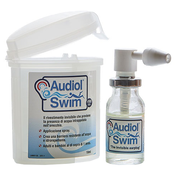 AUDIOLSWIM SOLUZIONE RIVESTIMENTO CANALE UDITIVO COME BARRIERA IDROREPELLENTE - farmasconti.eu