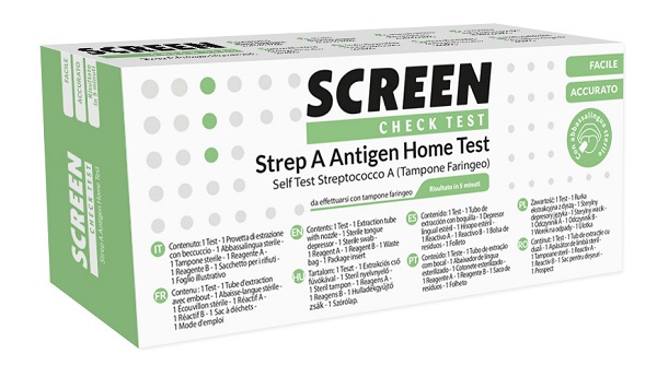 STREP A ANTIGEN HOME TEST DETERMINAZIONE QUALITATIVA ANTIGENI STREPTOCOCCO A DA TAMPONE FARINGEO 2 PEZZI - farmasconti.eu