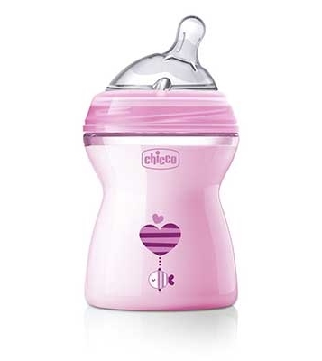 CHICCO BIBERON NATFEEL 2M+ GIRL 250 ML - farmasconti.eu