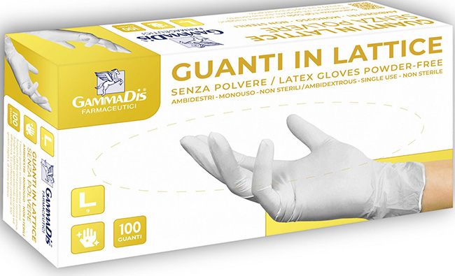 GUANTI LATTICE SENZA POLVERE SMALL 100 PEZZI GAMMADIS - farmasconti.eu