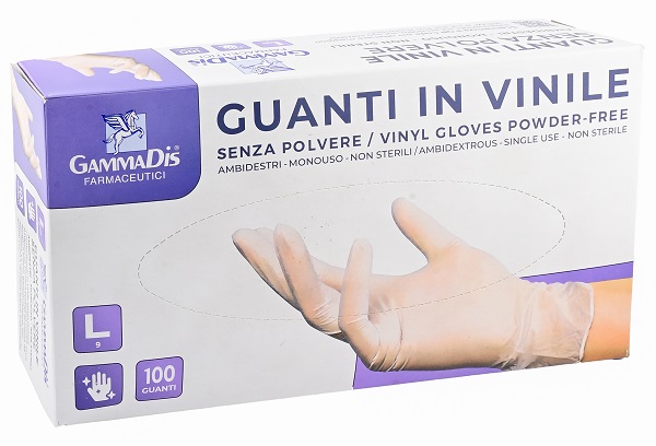 GUANTI VINILE SENZA POLVERE LARGE 100 PEZZI GAMMADIS - farmasconti.eu