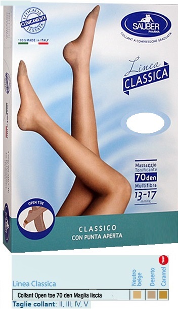 SAUBER COLLANT OPEN TOE MAGLIA LISCIA 70 DEN COLORE NEUTRO BEIGE TAGLIA 3 LINEA CLASSICA - farmasconti.eu