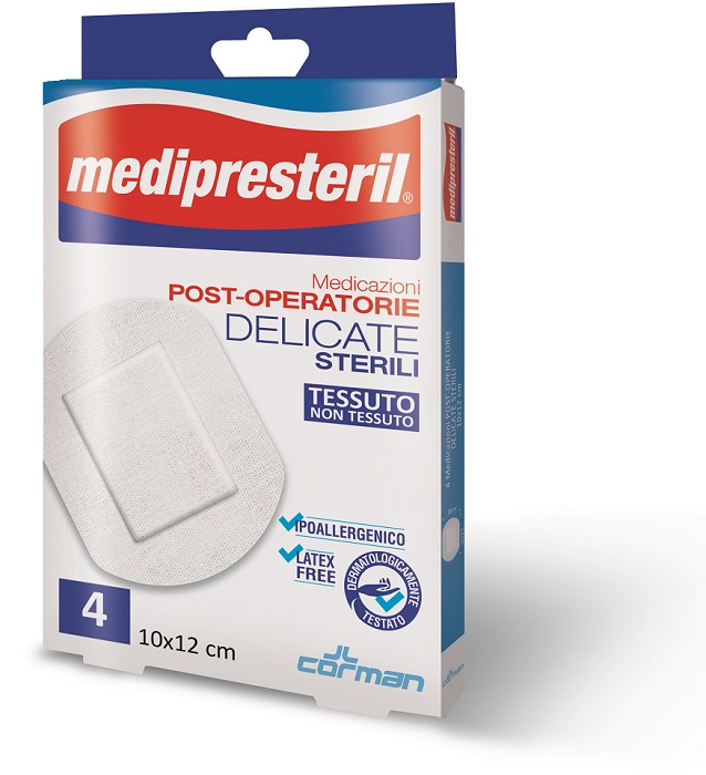 MEDICAZIONE POST OPERATORIA MEDIPRESTERIL DELICATA TNT 10X12CM 5 PEZZI - farmasconti.eu