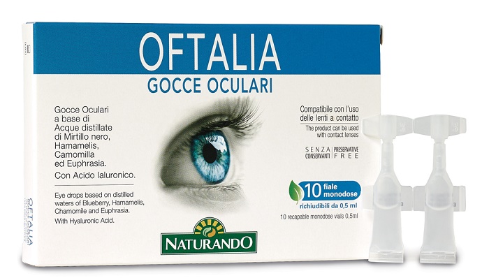 OFTALIA GOCCE OCULARI MONODOSE 2 STRIP DA 5 FIALE DA 0,5 ML - farmasconti.eu