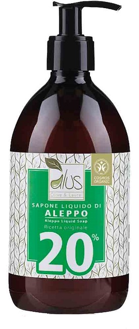 ALUS OLIVE & LAUREL SAPONE LIQUIDO DI ALEPPO 20% 500 ML - farmasconti.eu