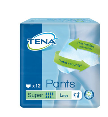 PANNOLONE PULL UP TENA PANTS SUPER TAGLIA LARGE 12 PEZZI - farmasconti.eu