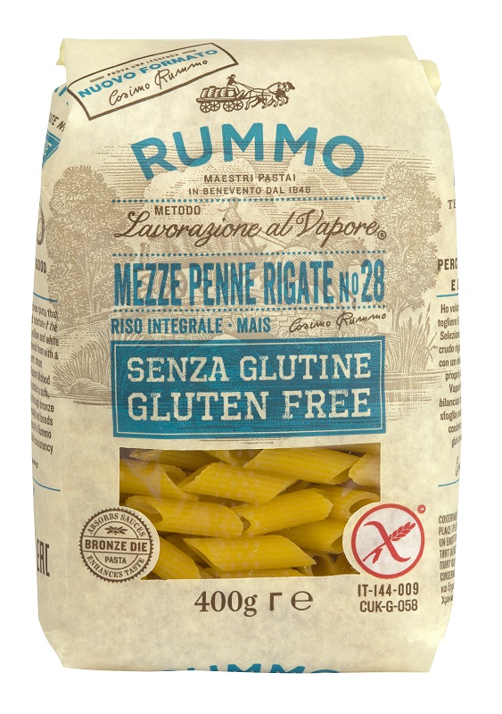 RUMMO MEZZE PENNE RIGATE N28 RISO INTEGRALE E MAIS 400 G - farmasconti.eu