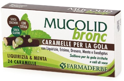 MUCOLID BRONC MENTA & LIQUIRIZIA 24 CARAMELLE - farmasconti.eu