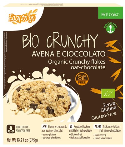 EASY TO GO BIO CRUNCHY AVENA E CIOCCOLATO 375 G - farmasconti.eu