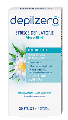 DEPILZERO STRISCE VISO E BIKINI 20 PEZZI - farmasconti.eu