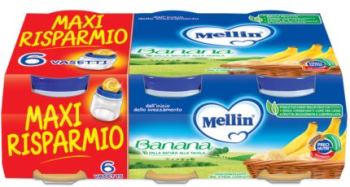 MELLIN OMOGENEIZZATO BANANA 6 X 100 G - farmasconti.eu