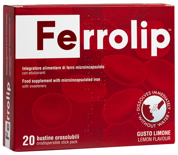 FERROLIP 20 BUSTINE OROSOLUBILI GUSTO LIMONE - farmasconti.eu
